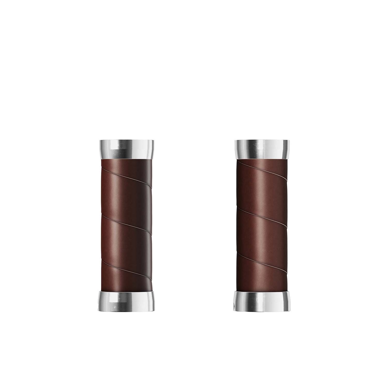 Grips et Bar-ends Brooks Slender Leather Grips 100mm Ant pour bicyclette