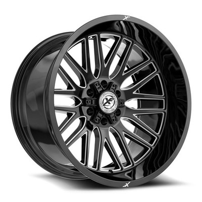 XF Off-Road XF-240 20X10 6X135 6X139.7 -12 Cb 106.4 Gloss Black & Milled