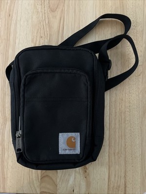 Carhartt Black Small Shoulder Bag Crossbody Adjustable Strap Pockets Zip Closure