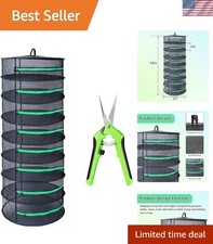Versatile 8-Layer Mesh Drying Rack for Herbs, Fish  Clothes - With Shears