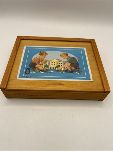 Set blocchi da costruzione vintage tedeschi in legno - Ges Gesch 21 pezzi - Foto 6 di 7