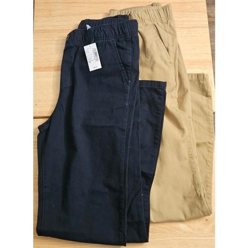 NWT Children's Place Boy's Pull On Relaxed Straight Chino Pants 2-Pack Sz 14 - Picture 2 of 6