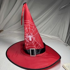 Halloween Party Witch Hat Costume Accessory Velour Halloween Costume Red