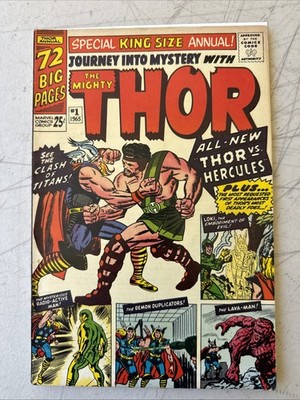 Journey Into Mystery Thor King Size Annual #1 First Hercules 1965 RESTORED NICE