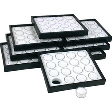 8 16 White Gem Jars Display Inserts  Stackable Tray