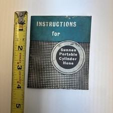 Sunnen Portable Cylinder Hone Instruction Booklet Vintage