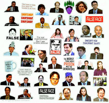 50 Pcs The Office TV Show Sticker Pack Waterproof Vinyl Decals Laptop Water Bott