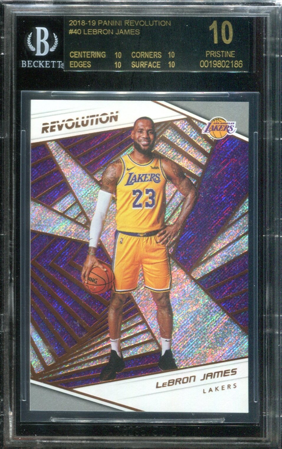2018 Revolution #40 LeBron James card BGS 10 Black Label
