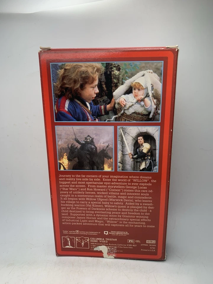 Willow VHS 1988 Val Kilmer Joanne Whalley Ron Howard George Lucas Fantasy VTG PG - Image 3 of 4