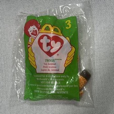 McDonald  s Beanie Baby 1998 Ty Toy Animal 3 Twigs the Giraffe New In Bag
