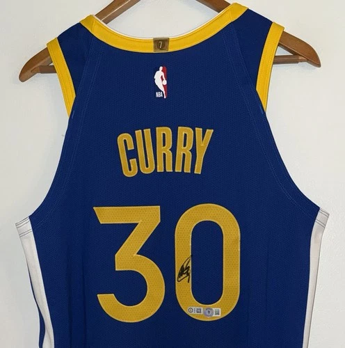 Stephen Curry Signed Warriors NBA Nike ADV Authentic Jersey Autograph USASM BAS