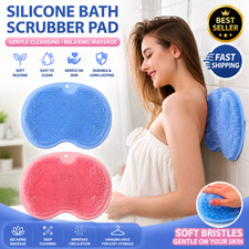 Foot Back Scrubber Exfoliating Silicone Massager Pad Cleaning Mat Bath Shower US