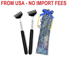 Portable Extendable Back Scratcher, 2 Pack Metal Telescoping Backscratchers for