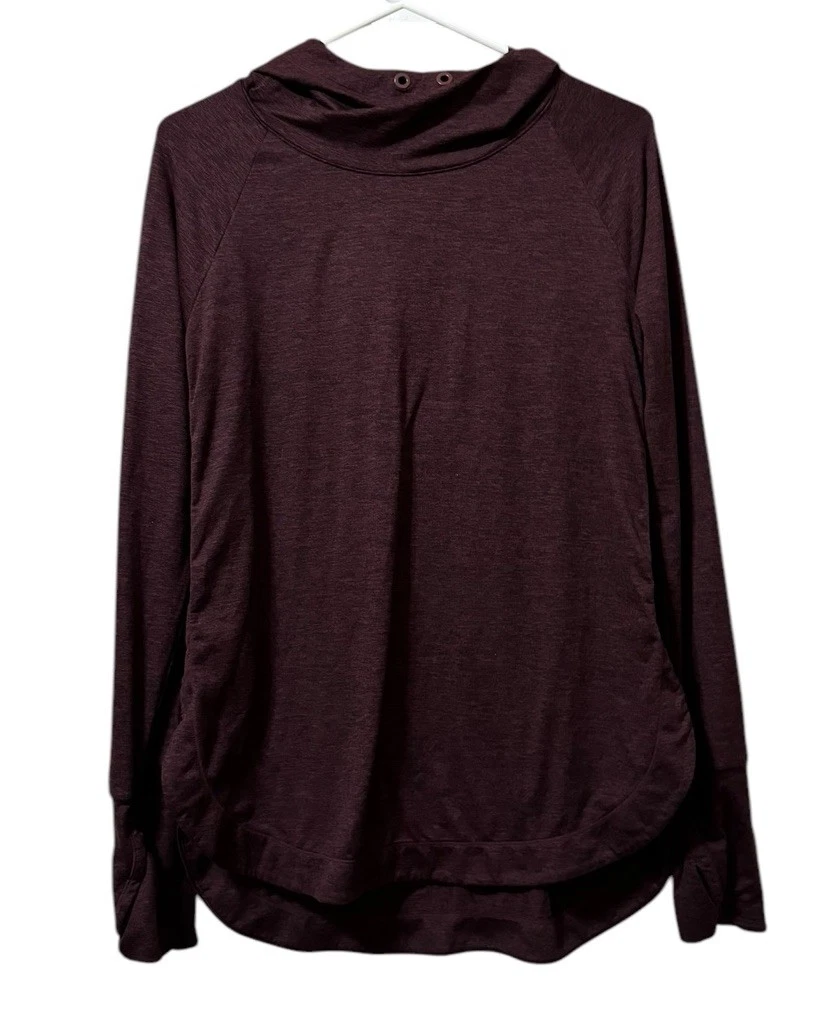 Athleta Women Uptempo Hoodie Sz Medium Sweatshirt Long Sleeve Preppy Athleisure