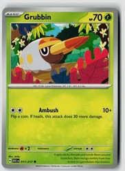 Grubbin 017/217 Ascended Heroes Common Pokémon Card