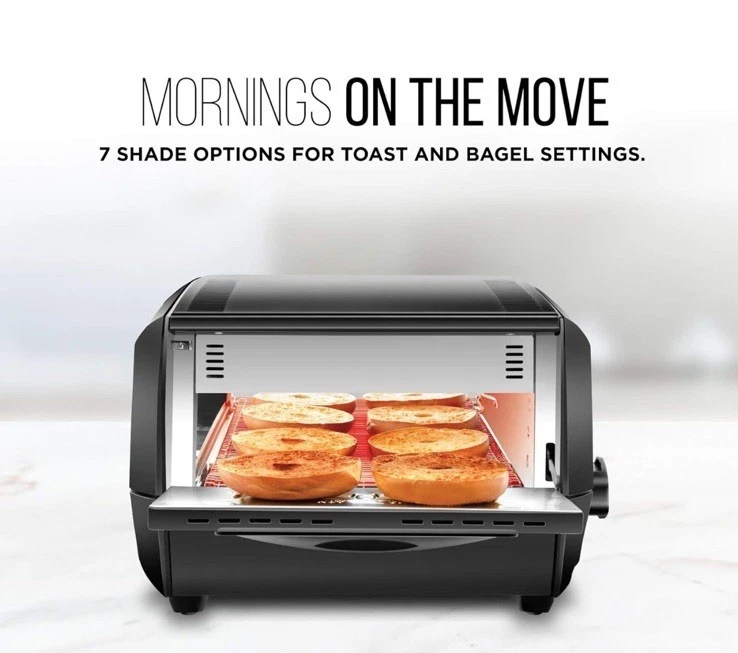 Horno tostador transportador de alimentos Chefman, cinta móvil para tostar pan Foto 3 de 4