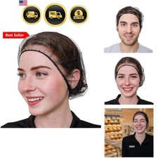 Disposable Honeycomb Nylon Hair Nets Breathable 1,000 Count BLACK BLUE...