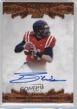 2015 Leaf Ultimate Draft Base Auto Bronze 23/99 Bo Wallace #BA-BW1 Auto r1i