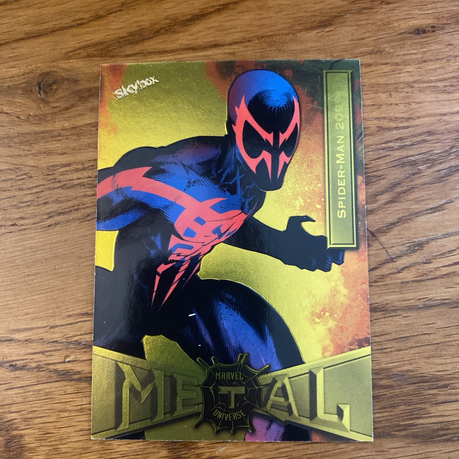 2021 Skybox Marvel Metal Universe # 84 SPIDER-MAN 2099 GOLD FX