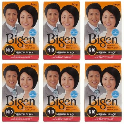 6X Bigen Powder Hair Color, 6g - Oriental Black N10 Easy to use