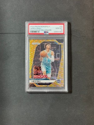 2024-25 Panini Prizm Monopoly - LaMelo Ball #31 Gold Wave Prizm 7/10 PSA 10