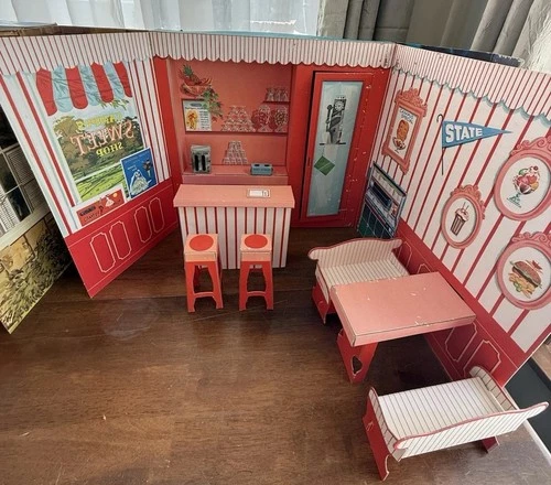 🎀📚HTF VTG 1964 Barbie Goes to College Playset with Accessories GUC 📚🎀