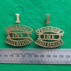 WW1 South African 1st Infantry Regiment Shoulder Title Badge - Worn France