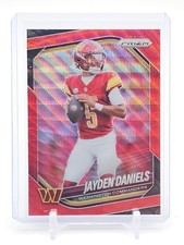 JAYDEN DANIELS 2025 PRIZM FOOTBALL RED WAVE /149 #278 COMMANDERS Q1316