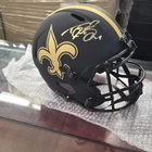 Drew Brees New Orleans Saints Autographed Football Helmet Beckett Authenticated