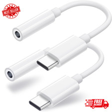 2 Pack USB C to 3.5Mm Headphone Jack Adapter, USB C to Aux Audio Dongle Cable Co