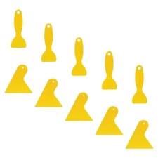  10 Pcs Yellow Spatula Automotive Adhesive Remover Car Window Scraper
