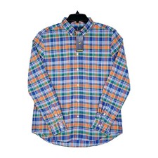 NEW Ralph Lauren Performance Plaid Button Down Oxford Shirt Youth XL 18-20 NWT