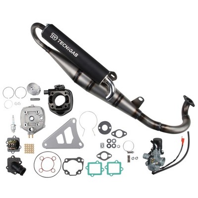 Tuningkit Sport 70ccm Zylinder Auspuff Vergaser Yamaha Aerox MBK Nitro Aprilia
