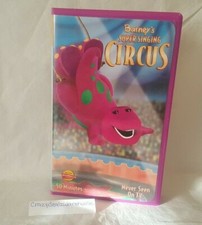 Barney’s Super Singing Circus VHS Video Tape 2000 Sing Along Songs Purple Case‼️