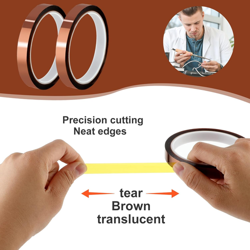 2 Rollen Kapton Tape Hitzebeständiges Klebeband 12mmx33m Wärmeband Sublimation H - Bild 3 von 7