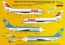 Airbus A310 Uzbekistan Csa Brasil Decals Bd144-111 1144