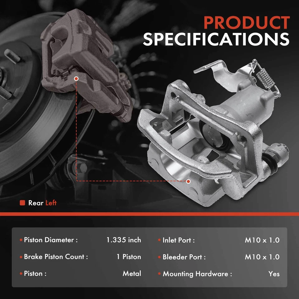 Pinza de freno de disco con soporte para Hyundai Elantra GT Kia Forte Forte5 trasero izquierdo Foto 2 de 4