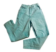 Gitano Jeans 1980s Womens 6 Aqua Blue Denim Vintage Straight Leg Mom High Rise
