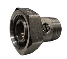 3/4" x 1/2" Union Radiator Valve Tail BSP Threads with Slotted Isolating Valve