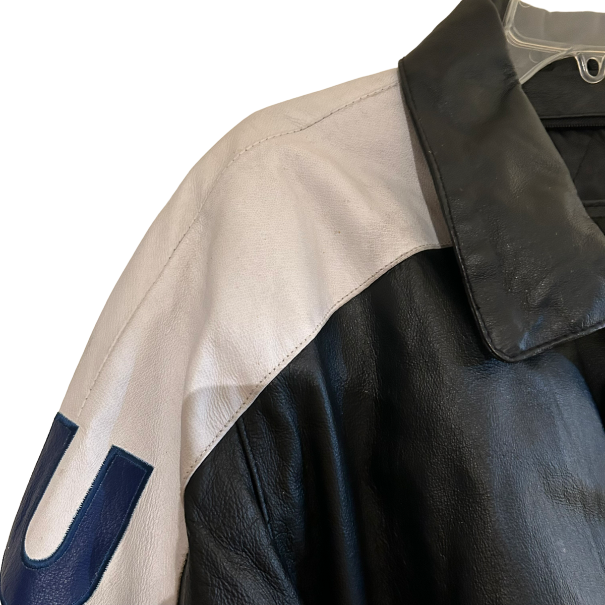 Vtg 90s Oscar Piel Leather Bomber Jacket USA American Flag Vtg 90s Oscar Piel Leather Bomber Jacket USA American Flag