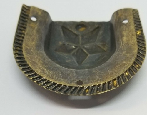 Brass Chrome Steel Black Nickel Brown Antique STAR Trunk Handle end cap Loop new - Picture 29 of 40