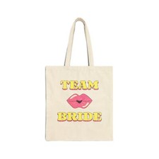 TEAM BRIDE Retro Pop Art Tote Bag, Bridesmaids Gift, Bridal Shower, Bachelorette