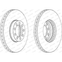 Bremsscheibe Ferodo FCR329A Premier FüR Iveco Vorderachse