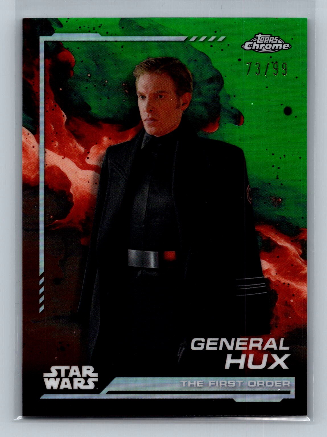 Domnhall Gleeson as General Hux #AU-DGL Star Wars 2024 Topps Chrome Autograph trading card — raw and PSA graded price guide