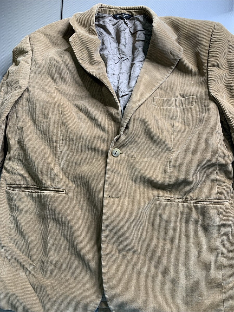 Vintage Chaps Ralph Lauren Corduroy Blazer Mens 42R Beige Sport
