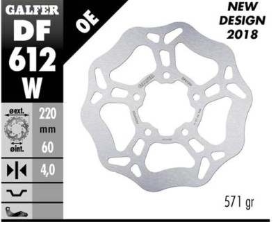 GALFER BRAKE DISC WAVE 220x4mm FRONT FOR BETA EIKON 125 4T 1999>>