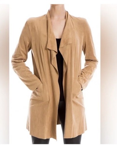 Max Studio Women's Boho Vegan Suede Long Jacket PLUS size 1X ~ 14W 16W NWT $120+ - Picture 10 of 11