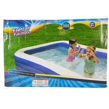 Family Fun Pool 10 Foot 120in x72in x22in Rectangular Inflatable Pool New in Box