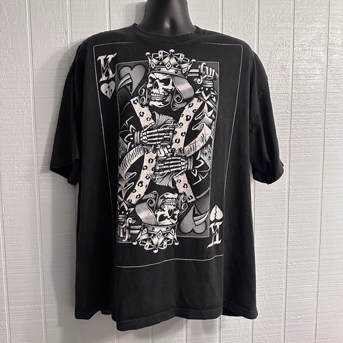 Ogabel OG Abel Black Graphic King of Hearts Card All Hustle No Love Size XXL