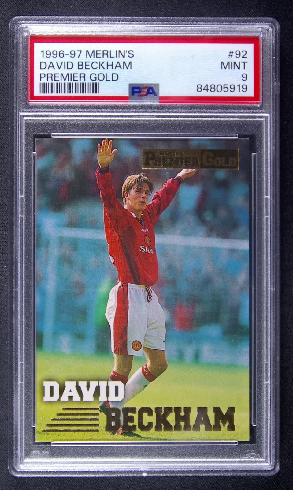 David Beckham 1996 Merlin Premier Gold #92 Base Price Guide